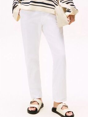 Tommy Hilfiger White Straight Leg Pants